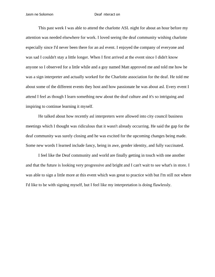Deaf Interaction - Part 3