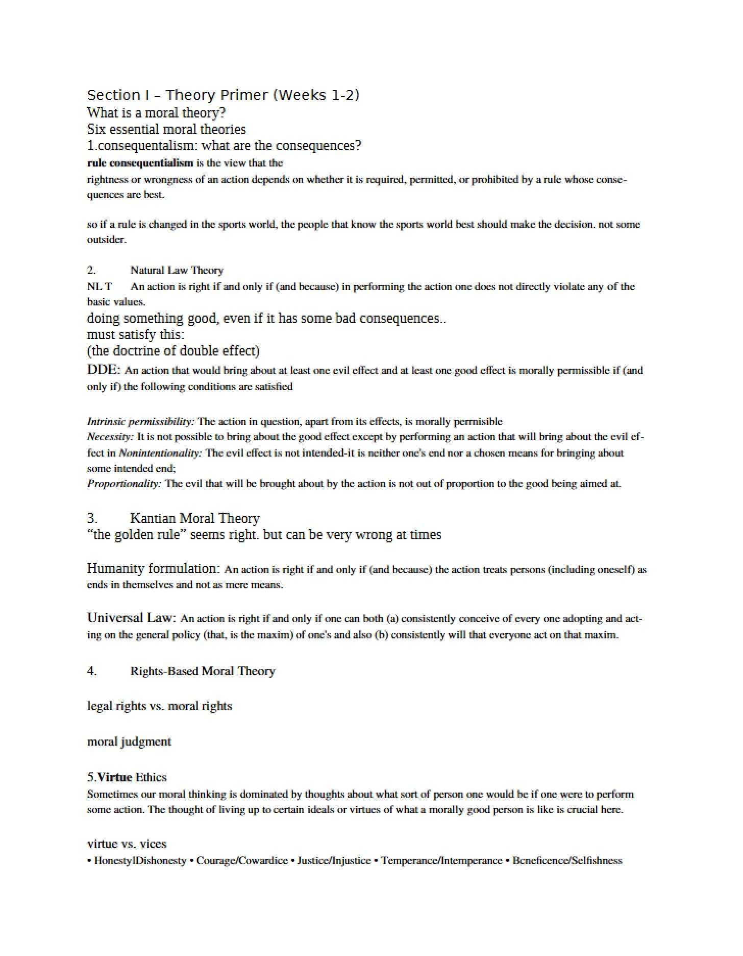 Primer on Theory