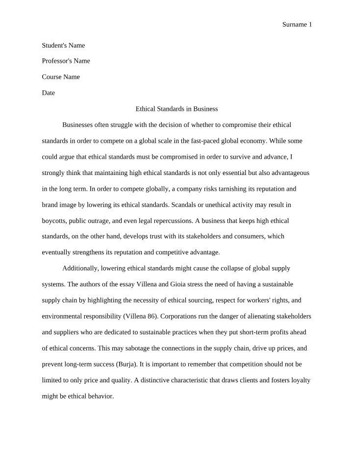 Maintaining Ethical Standards for Business Success