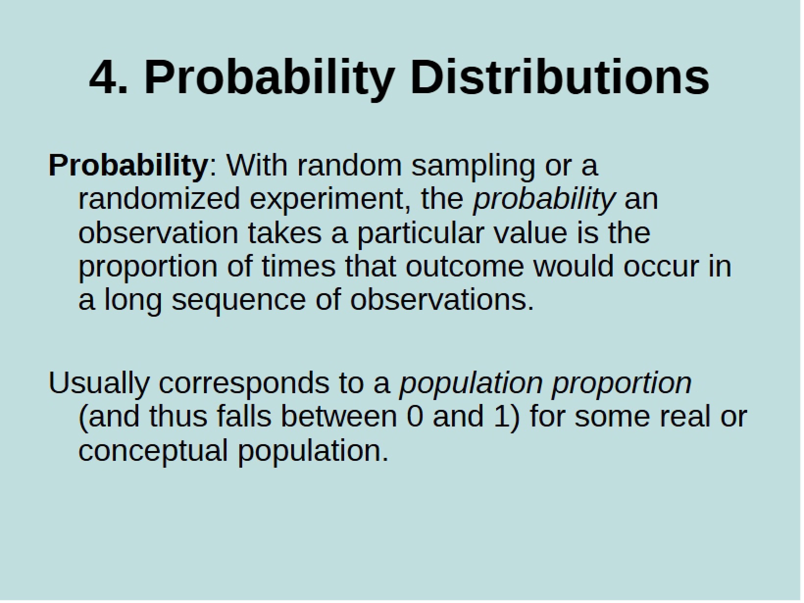 Distributions of Probability