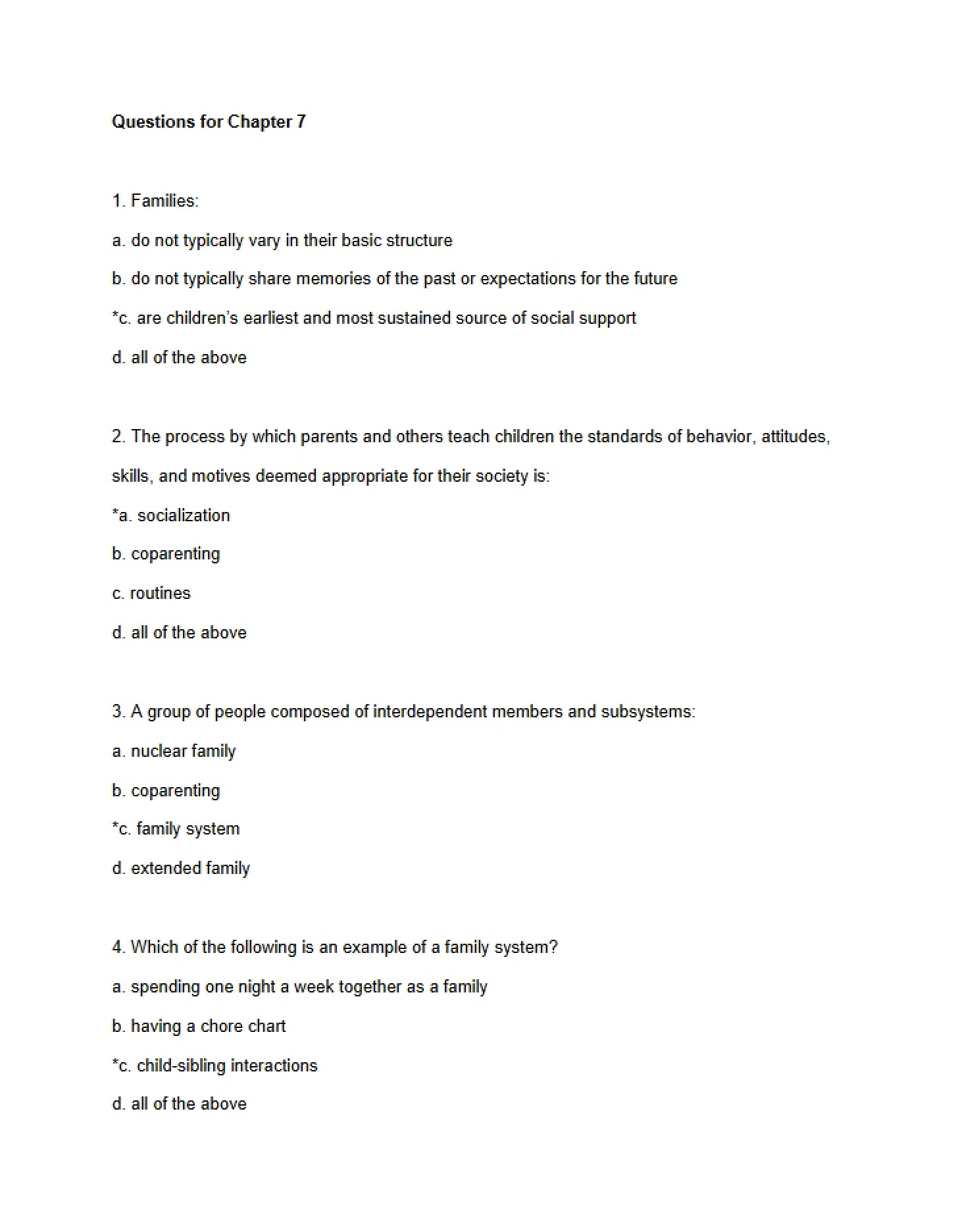 Chapter 7 Questions