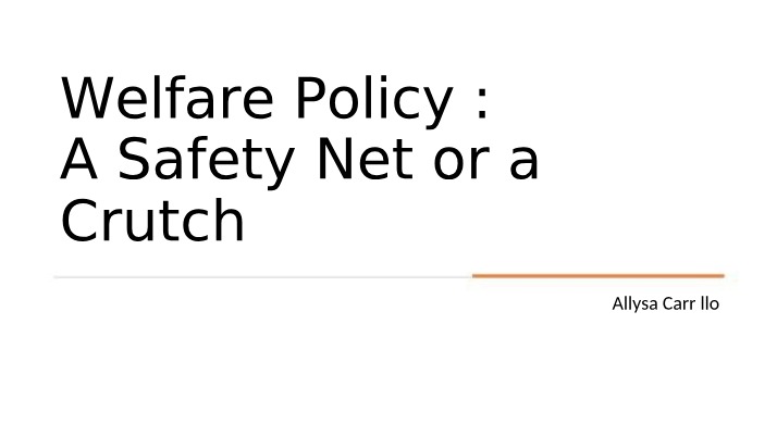 BCIS1305 - Welfare Studies