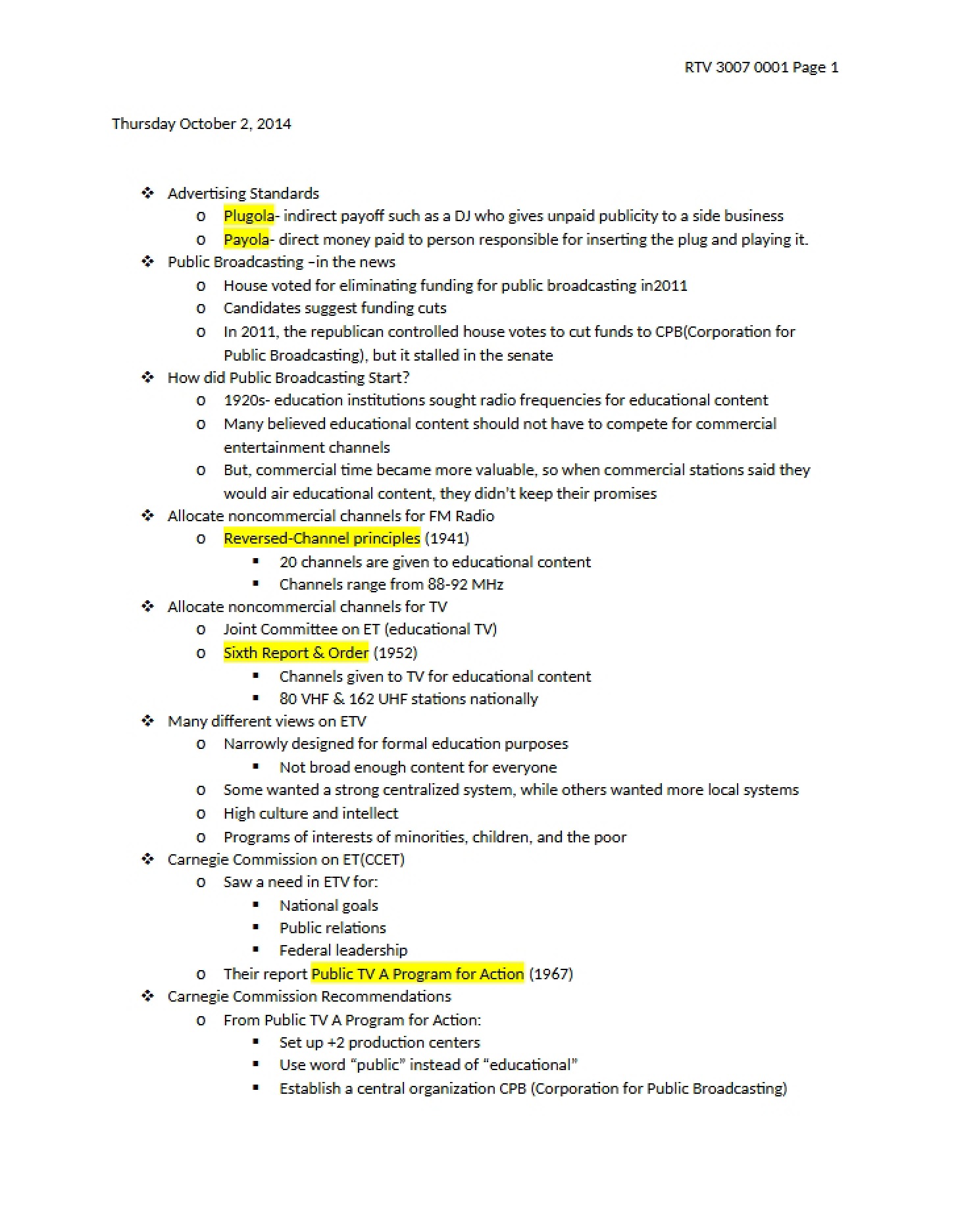 Session Notes