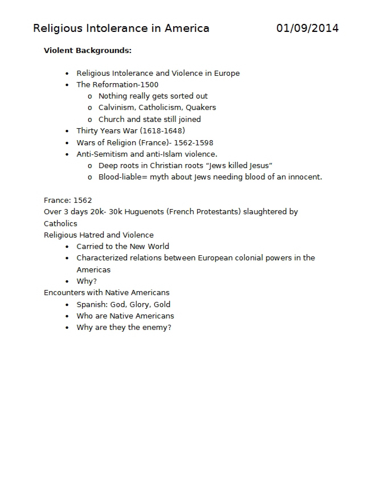 Intolerance in American Religion