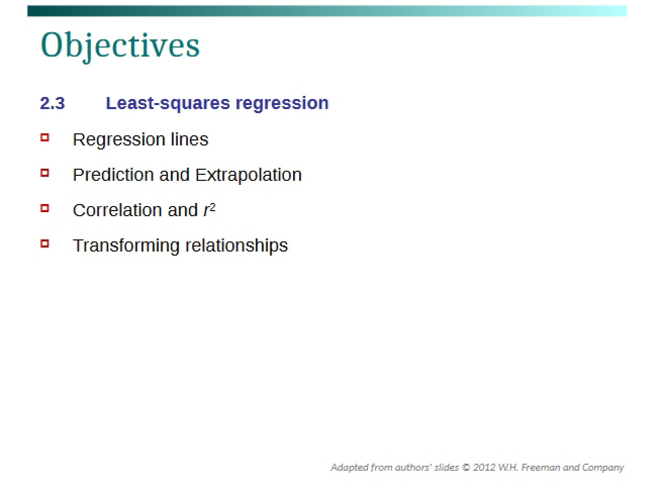 Objective Least-Squares Regression