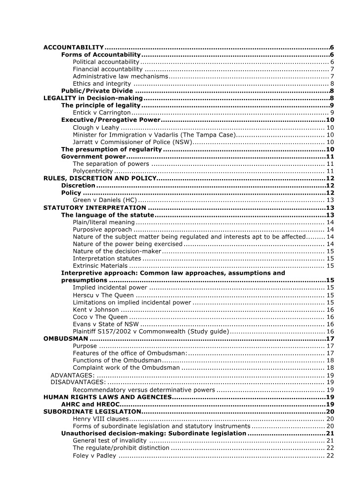 Claire's Administrative Law Notes