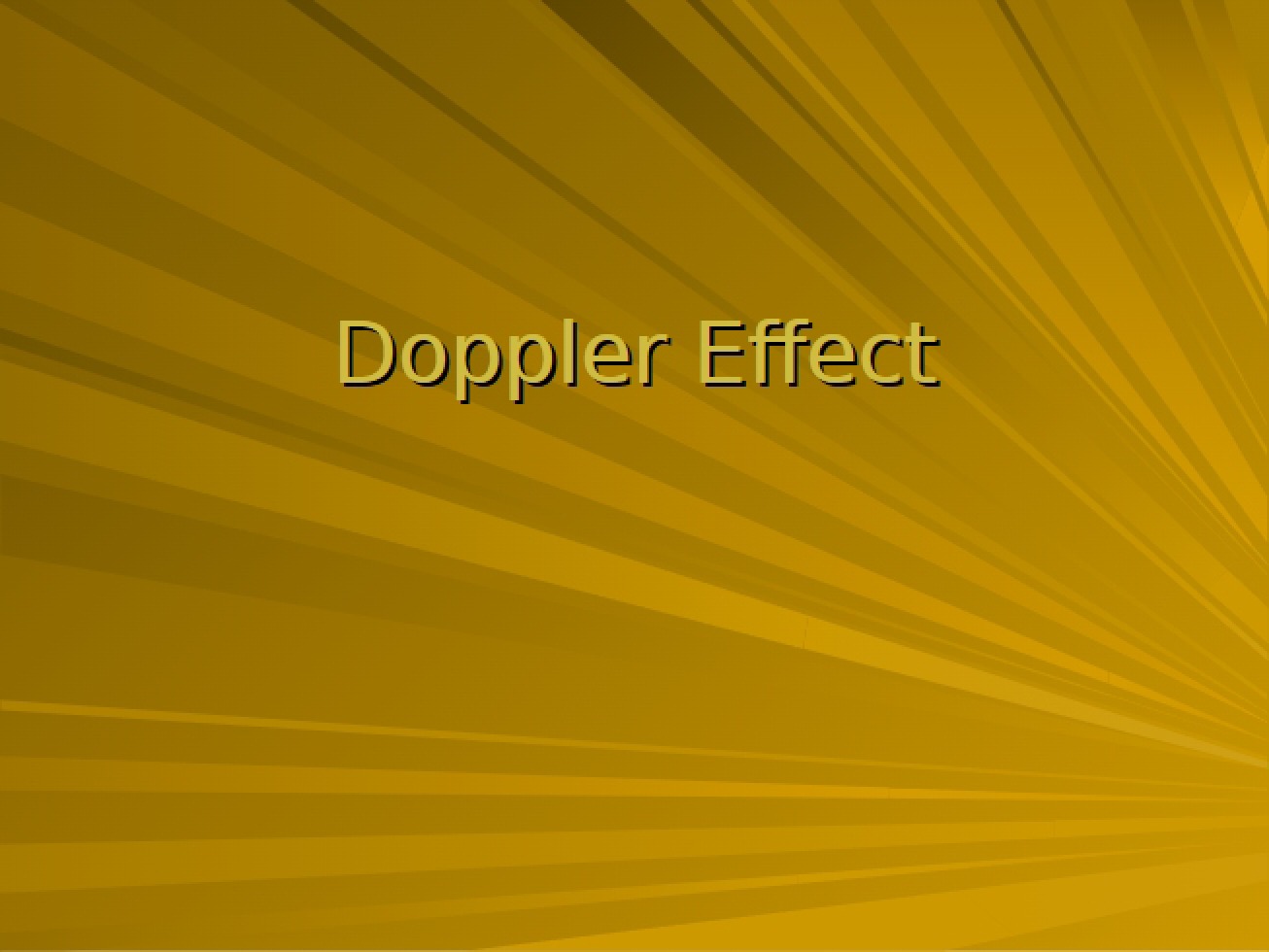 Effect of Doppler