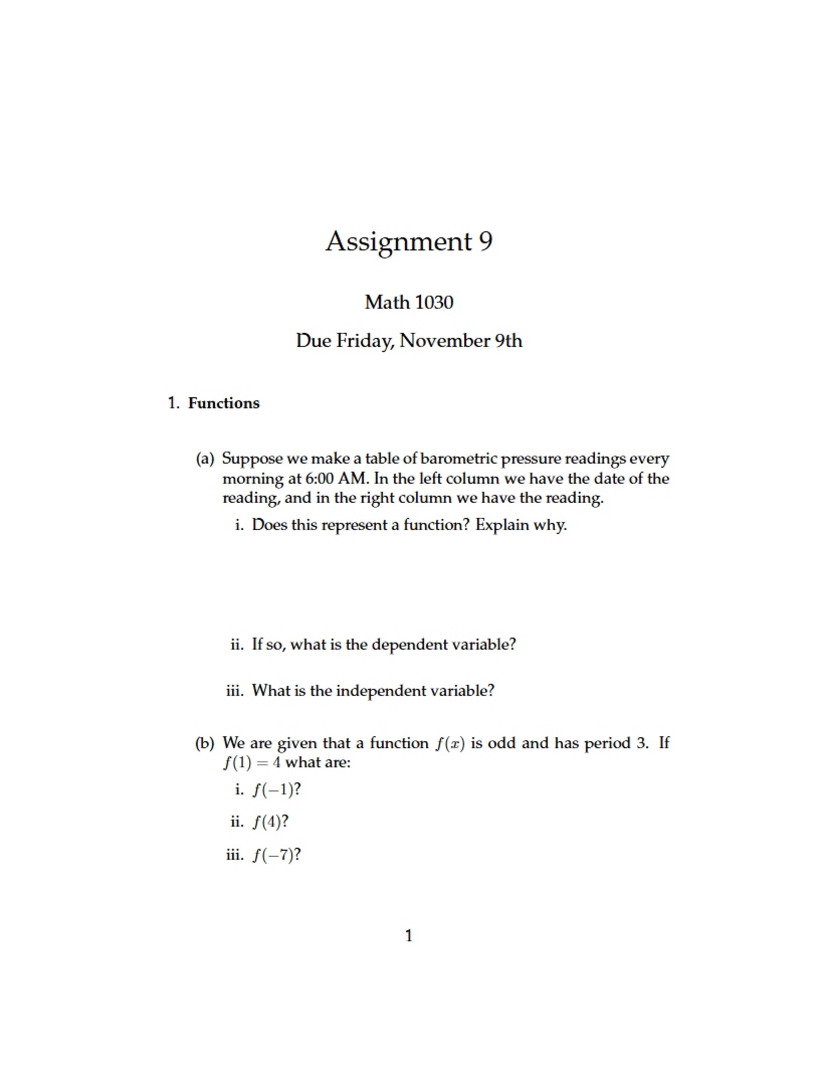 Assignment Nine