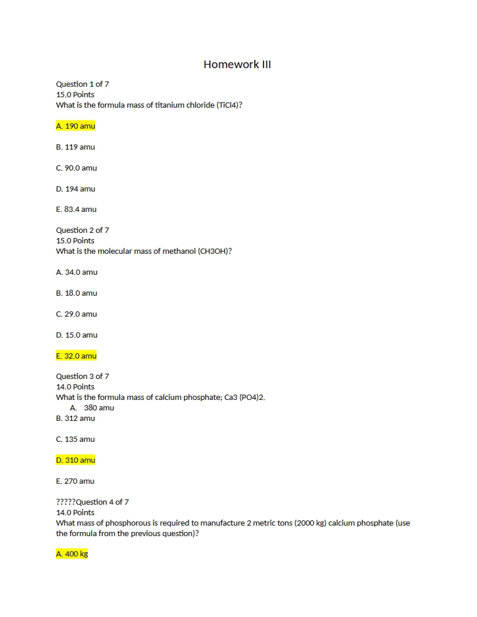 Third Homework Assignment