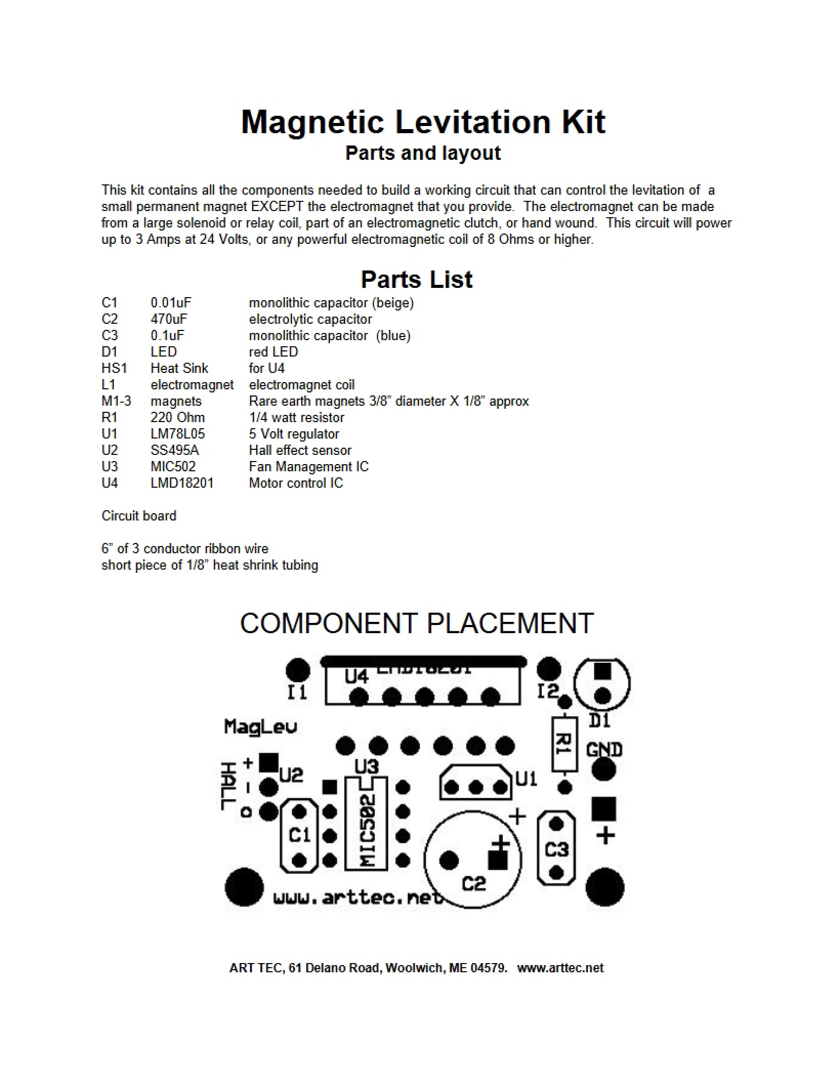 Kit for Magnetic Levitation