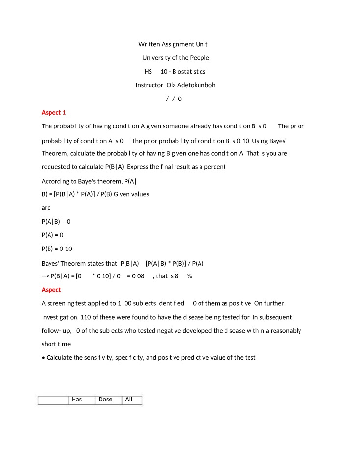 Unit 3 Written Assignment - Biostatistics