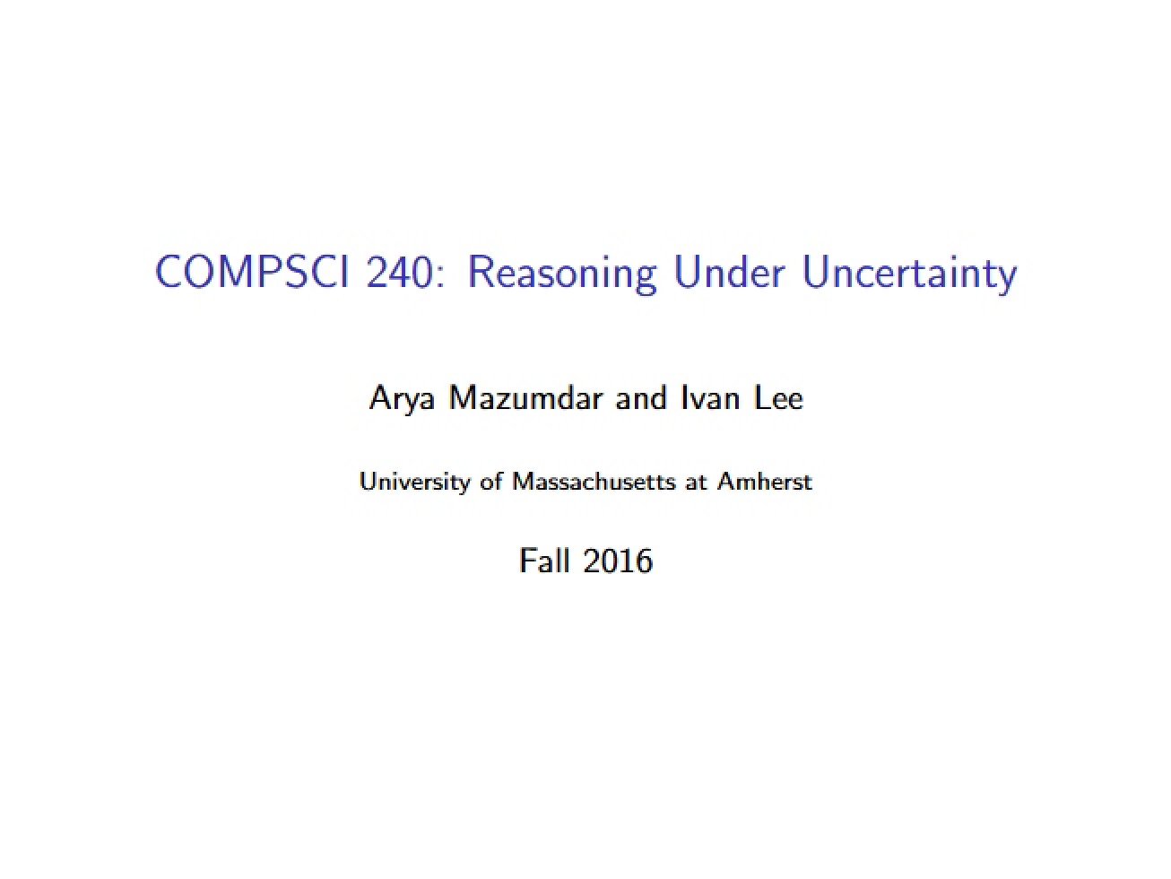 Guide for Studying CMPSCI 240