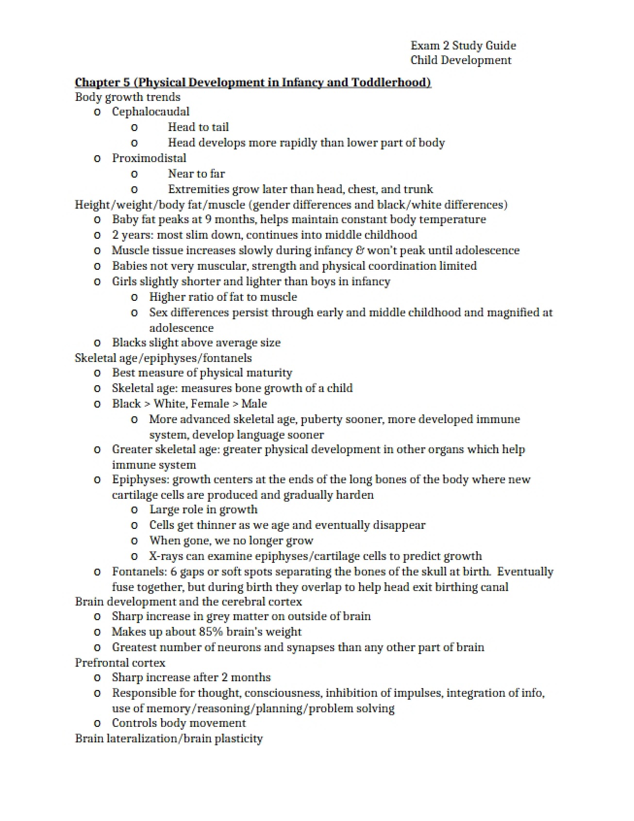 Physical Development During Infancy
