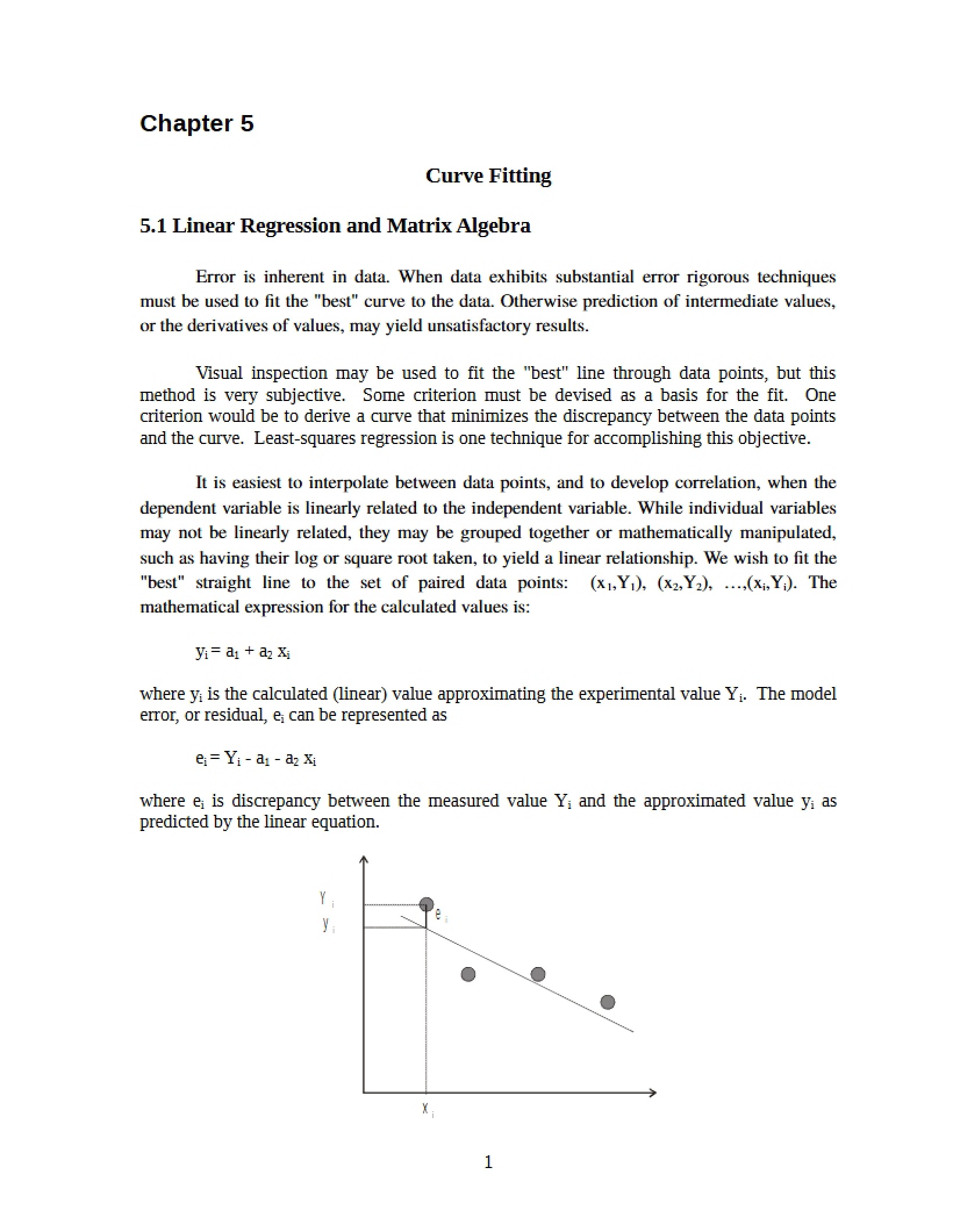 Fitting Curves (Chapter 5)