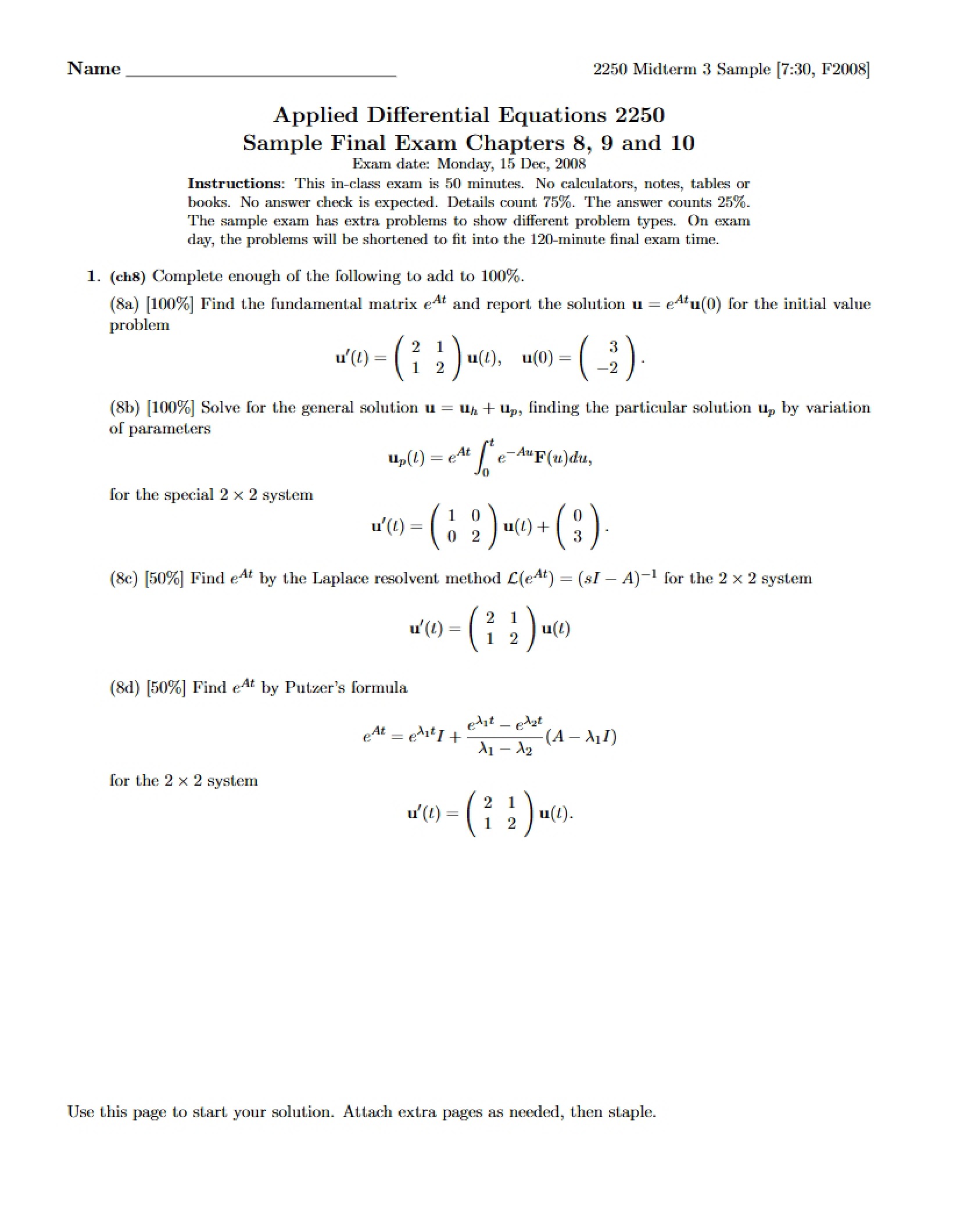 Practice Final Assessment
