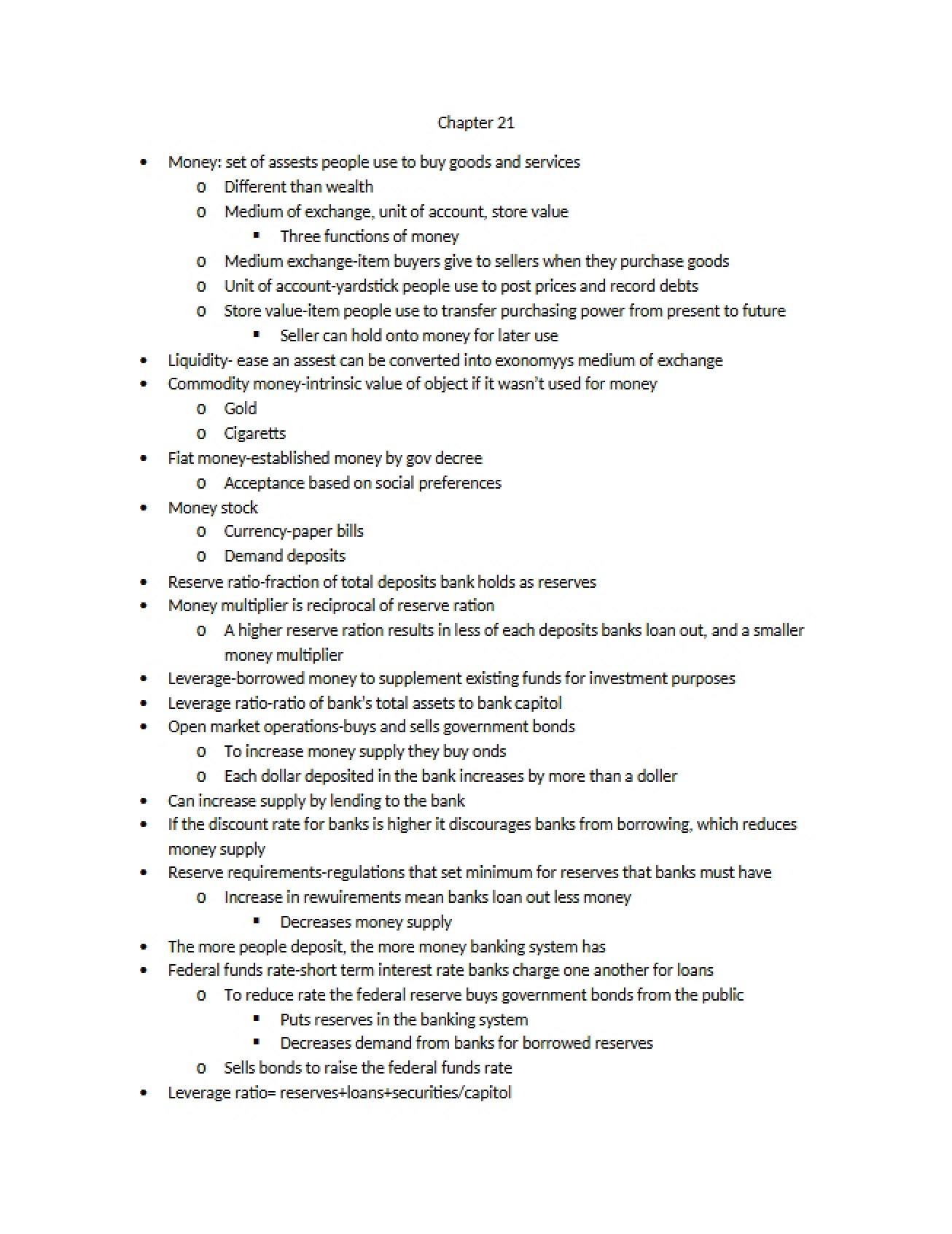 Economic Concepts - Chapter Twenty-One