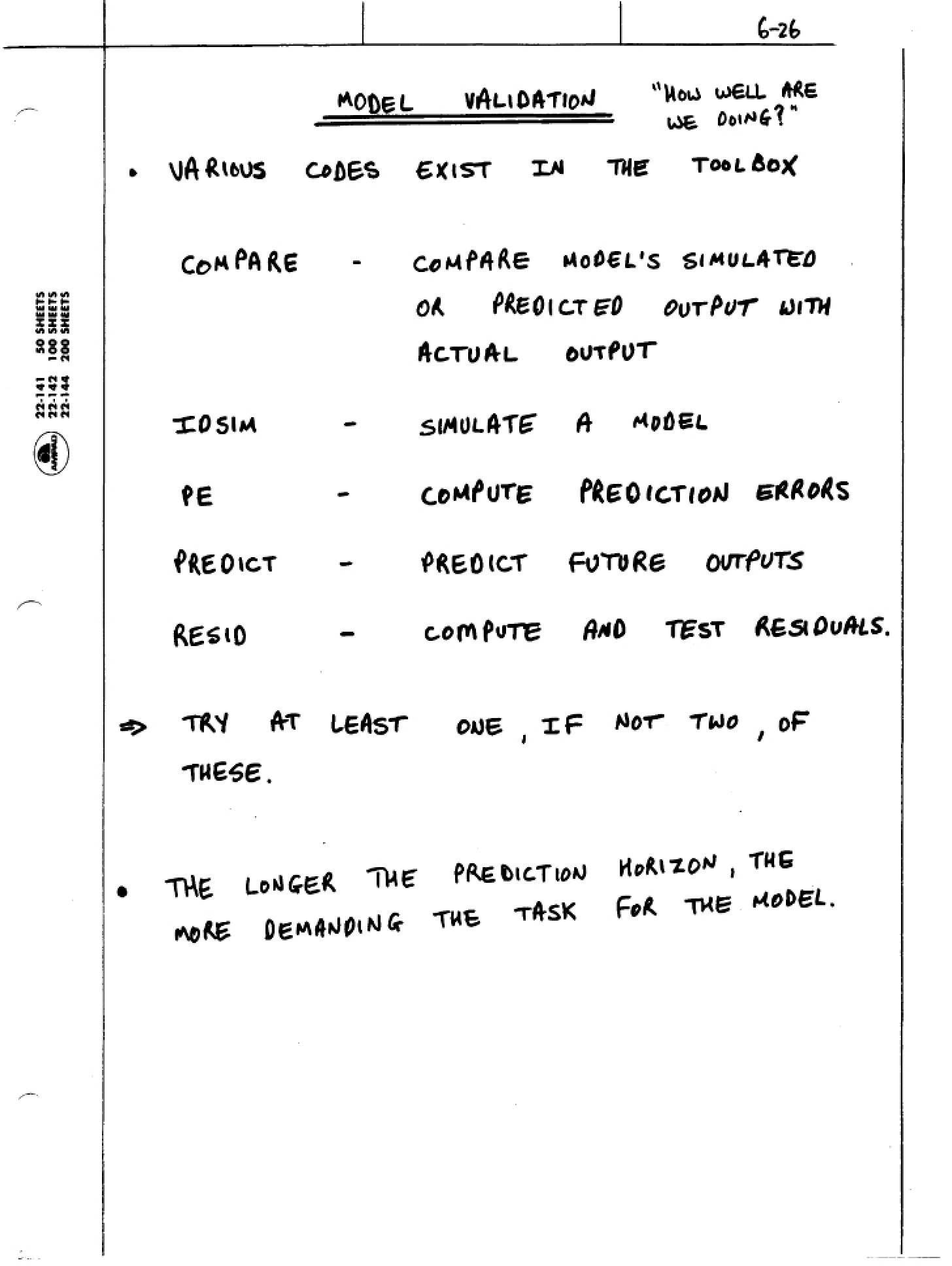 Validation of Models