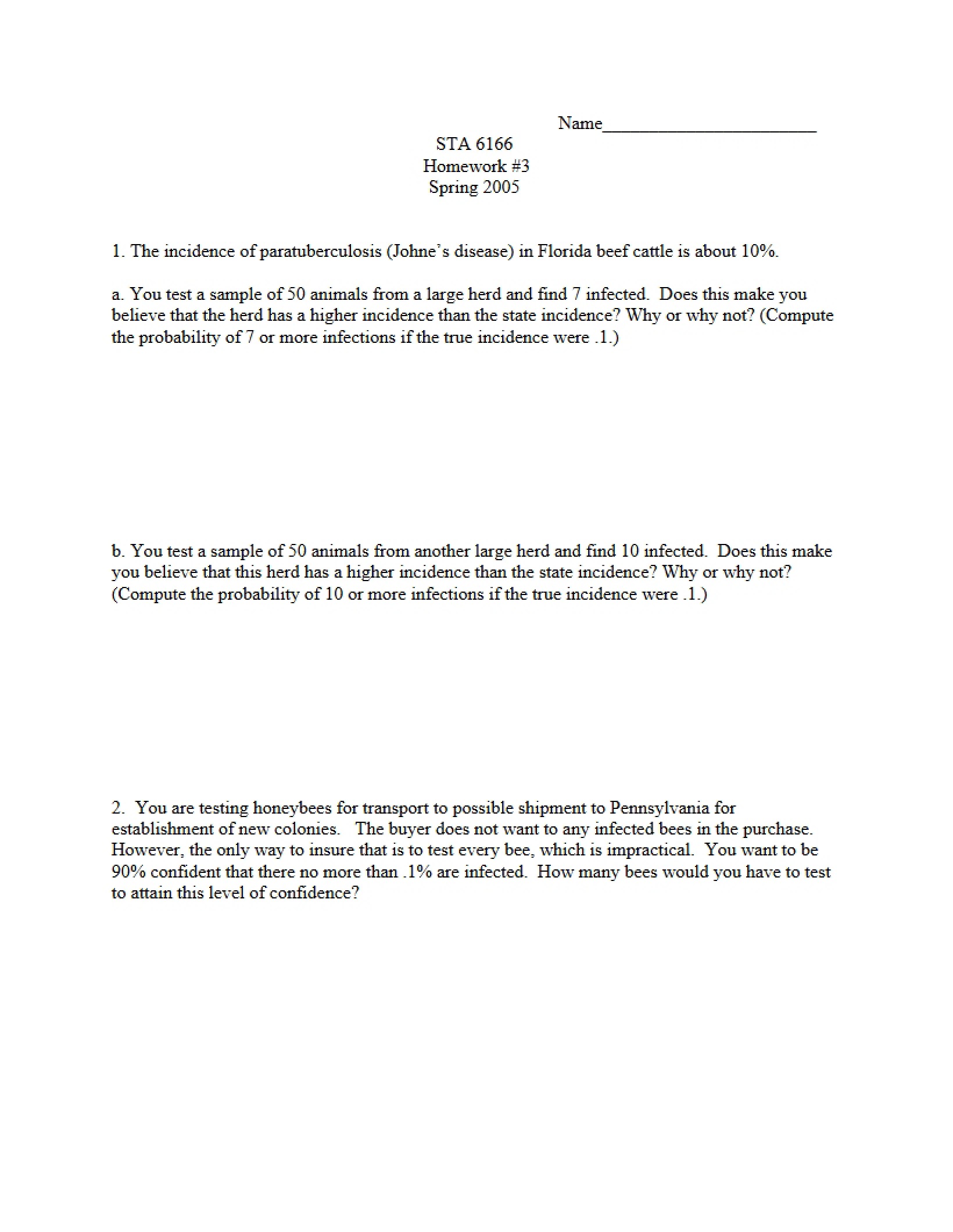 Third Homework