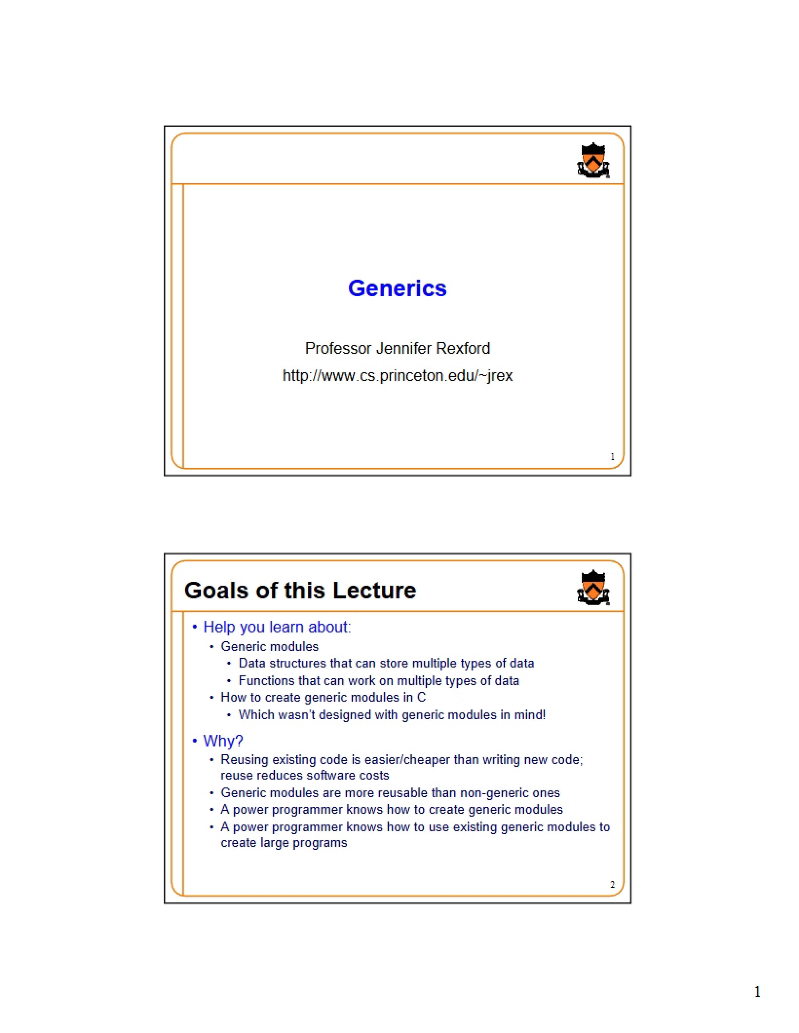 Generic Programming - Algorithms and Data Structures