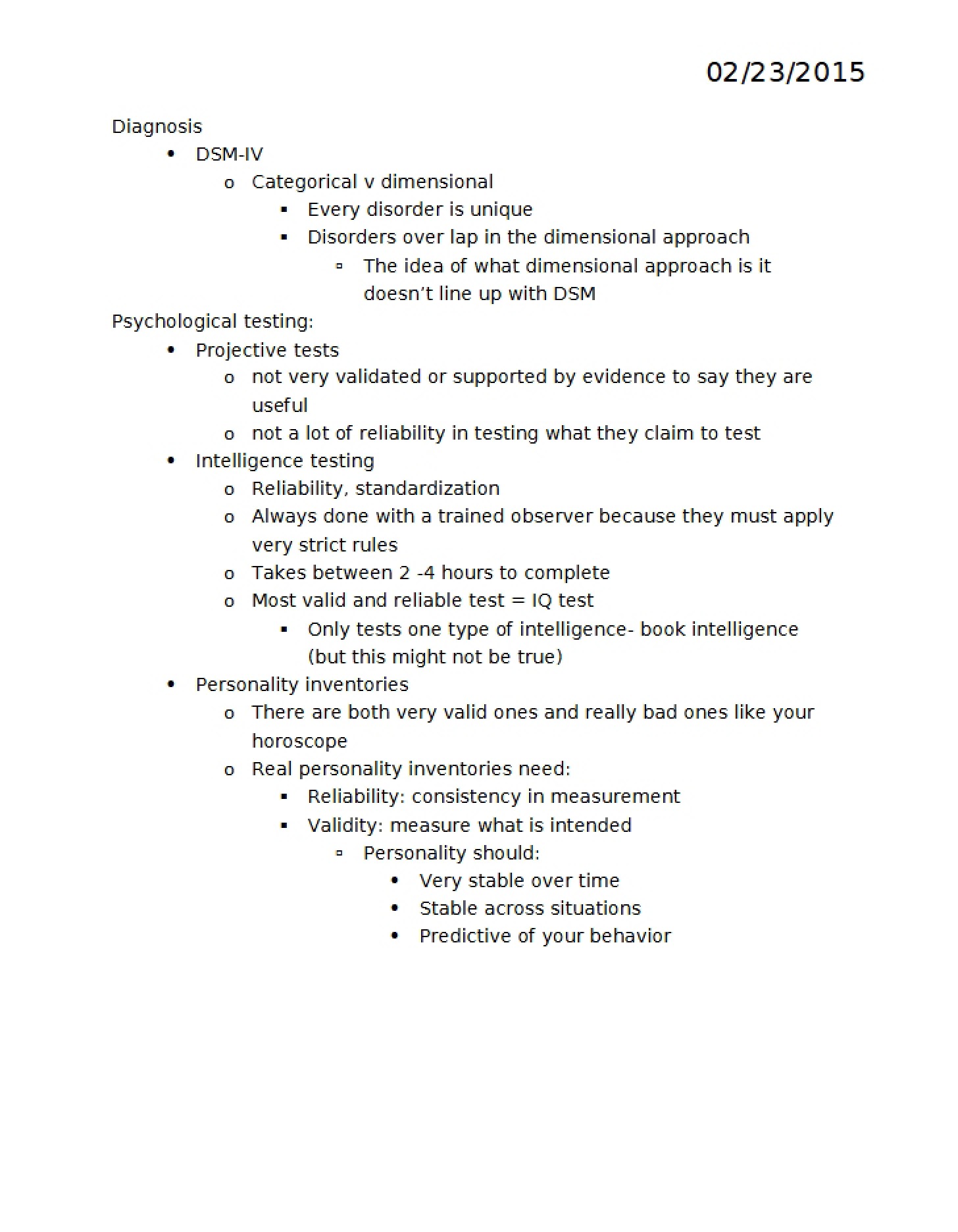 Clinical Diagnosis