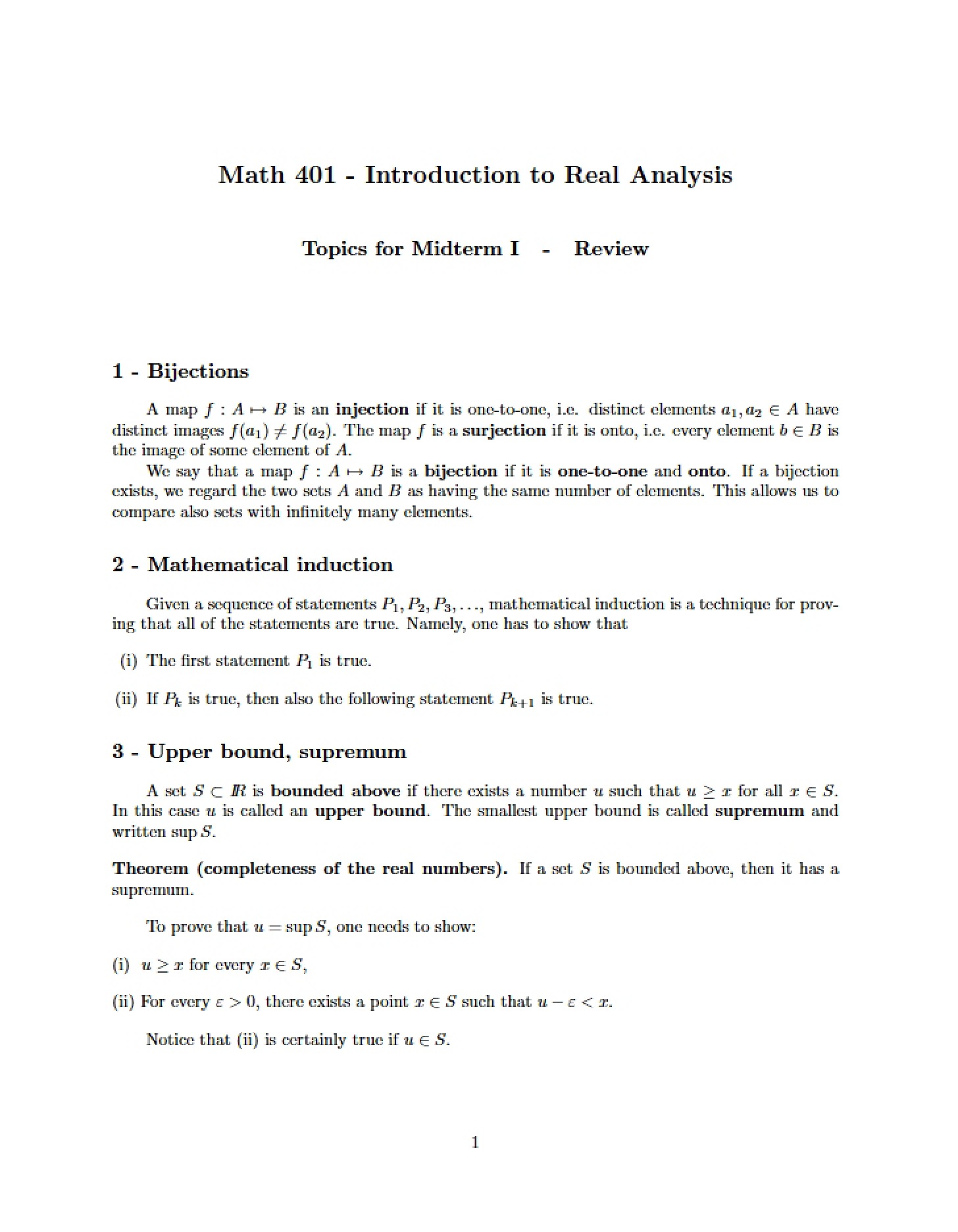Analysis of Real Numbers