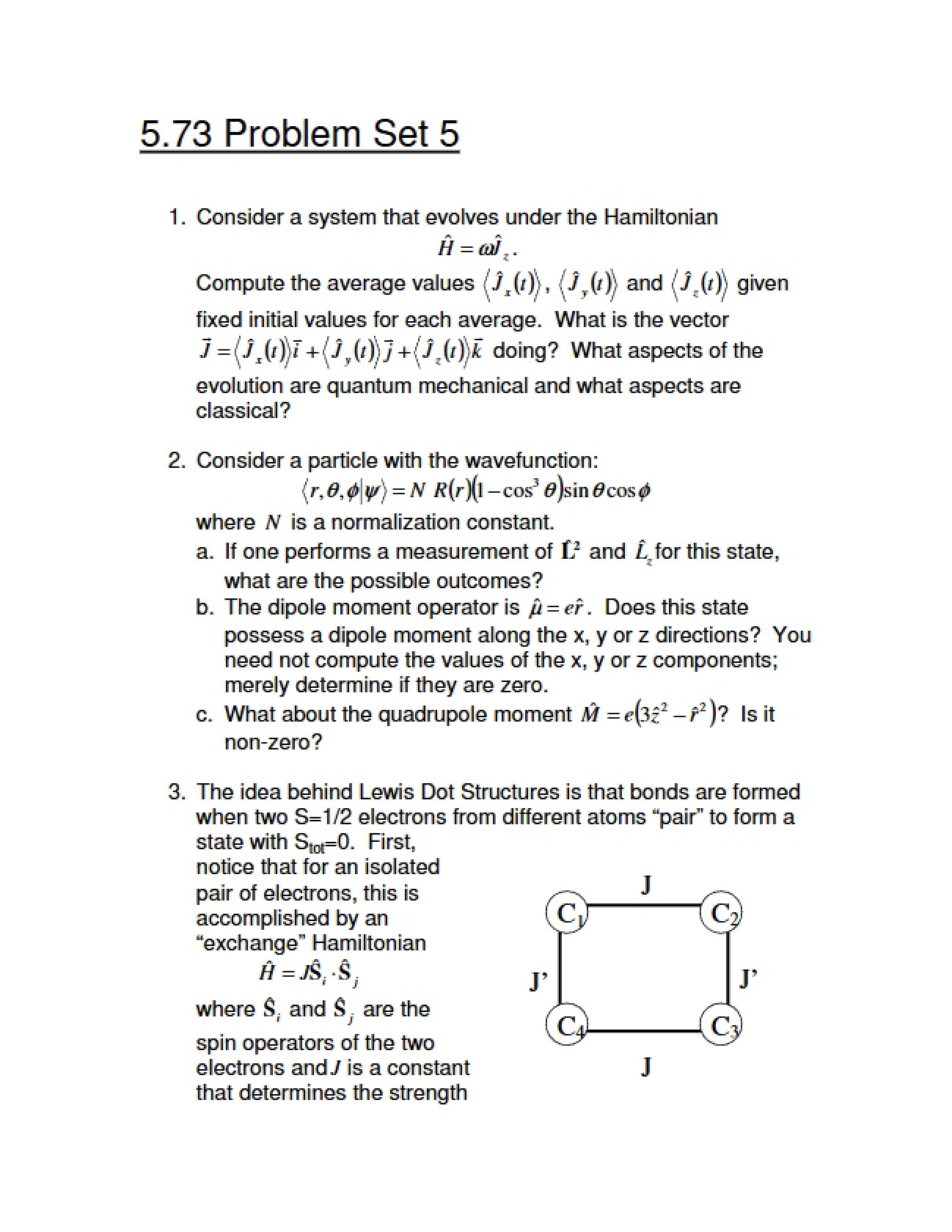 Quantum Mechanics Assignment 05