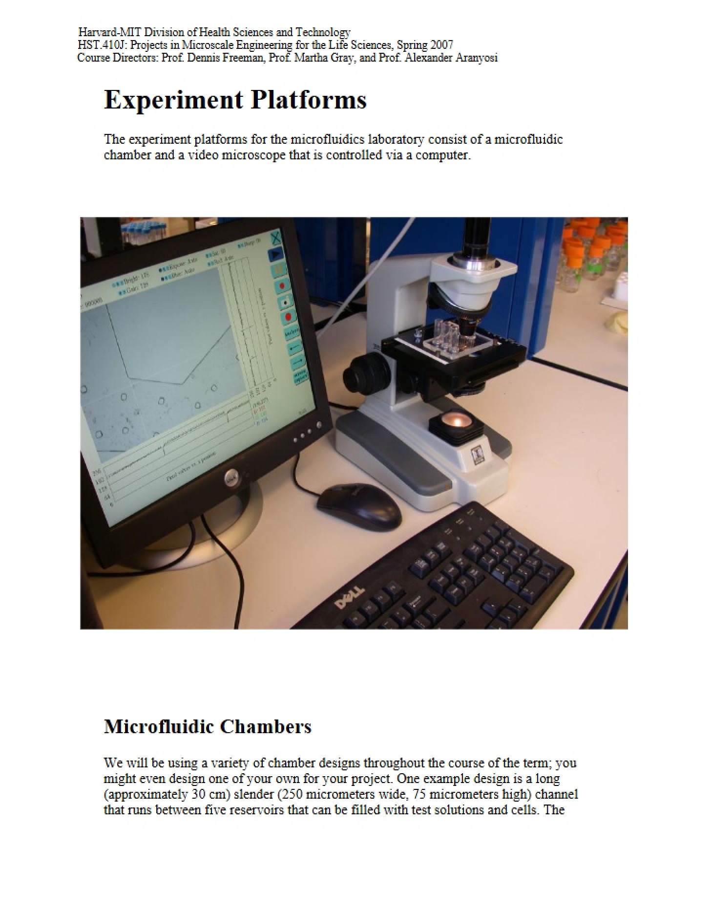 Platforms for Experimental Analysis