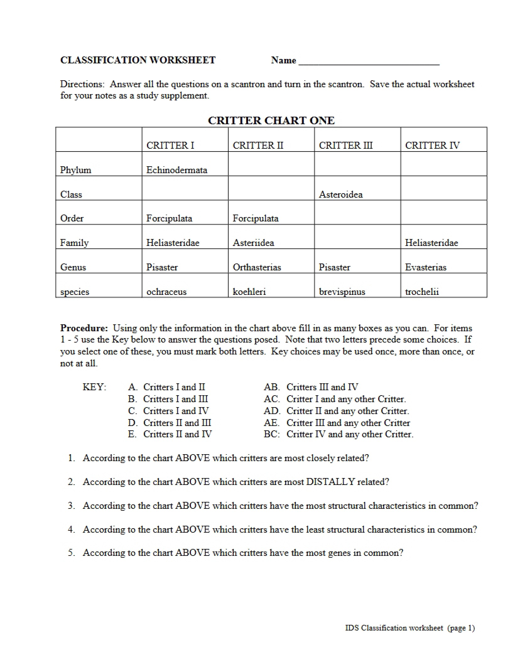 Science Classification
