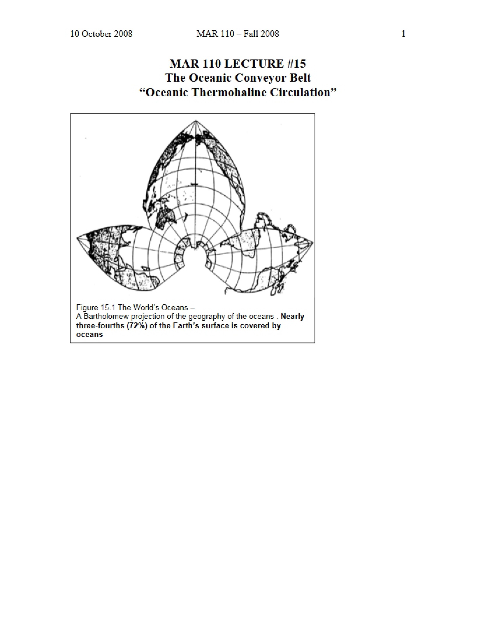 Thermohaline Circulation in the Ocean