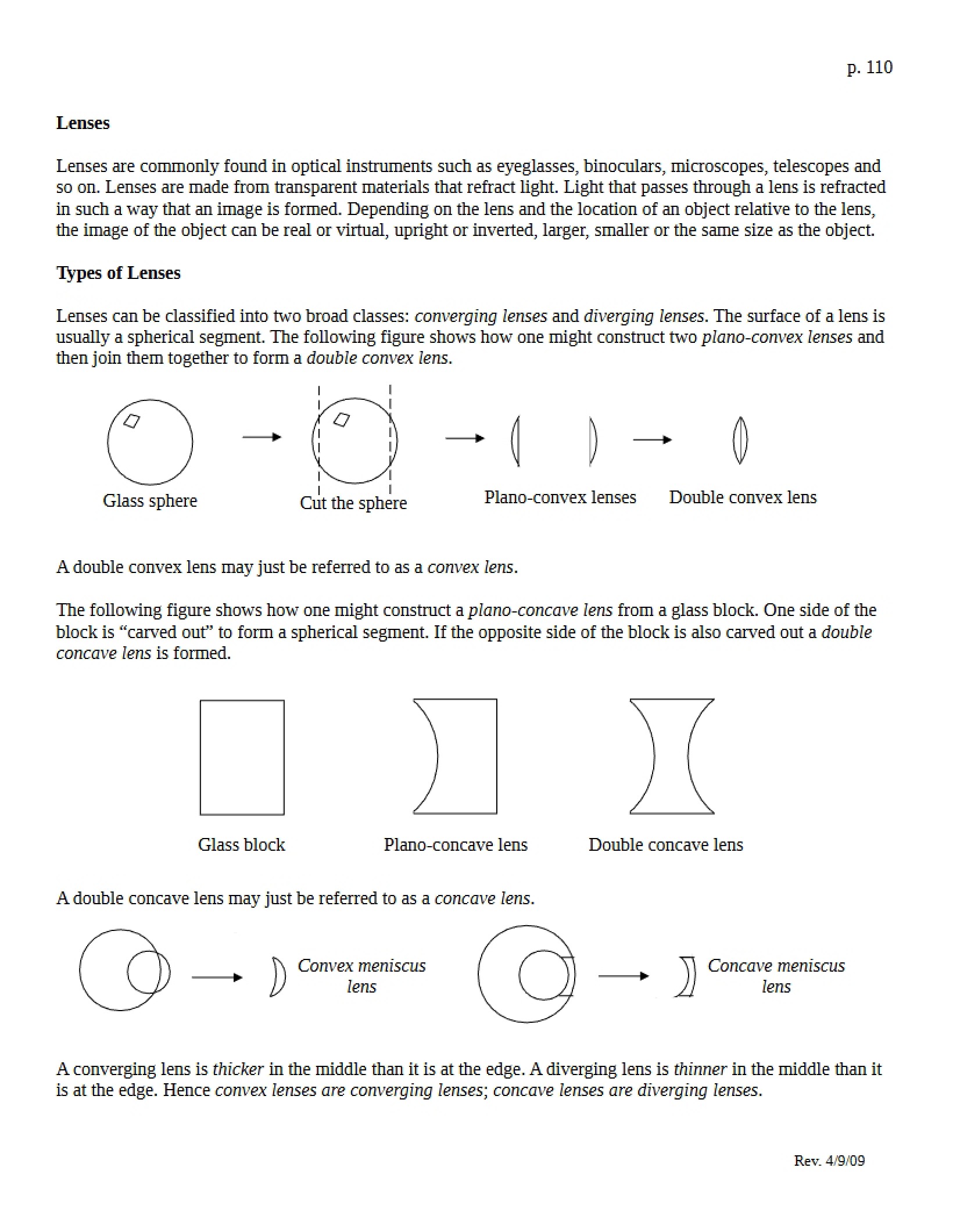Lenses in Physics