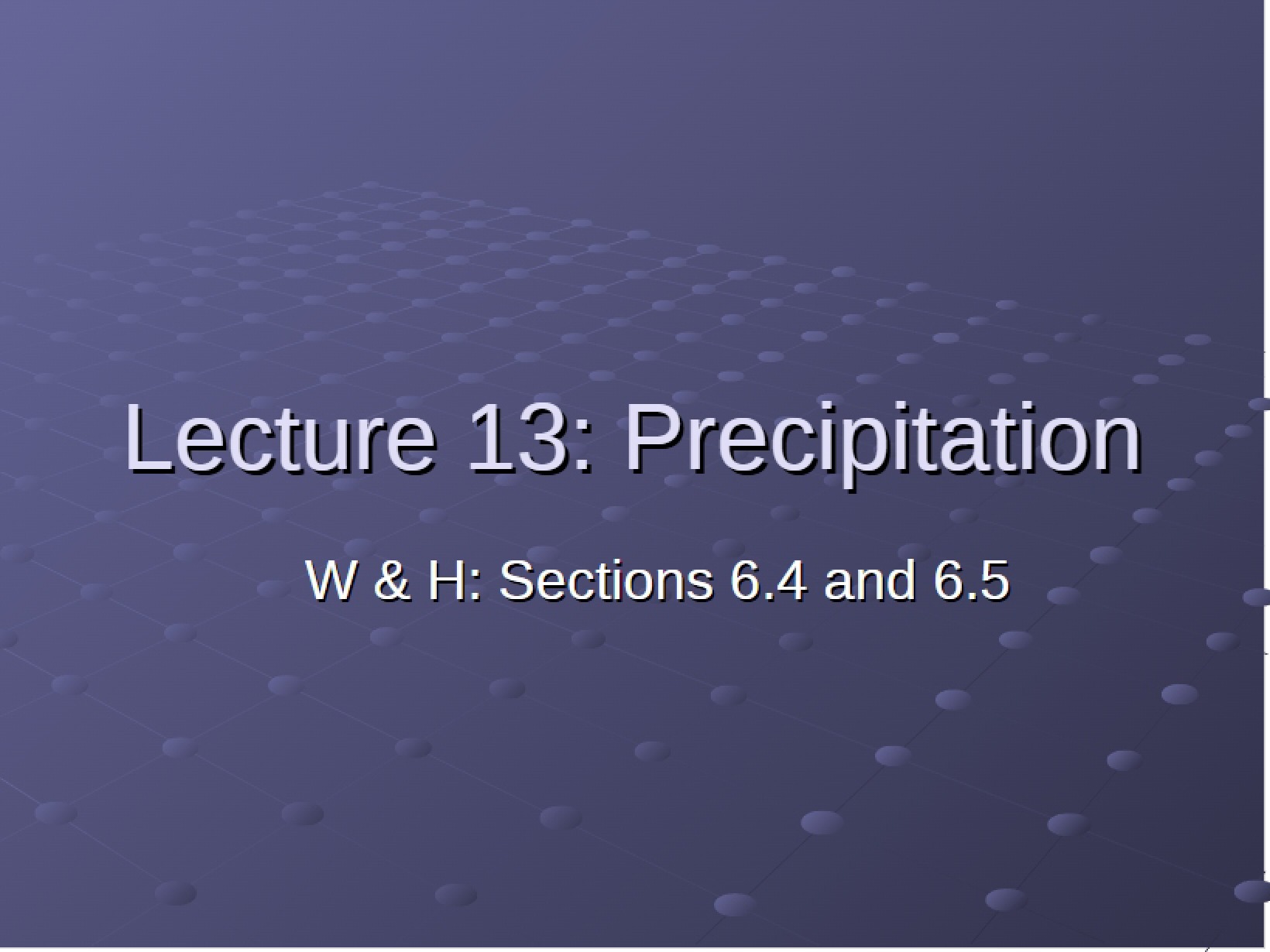 Precipitating Weather Systems
