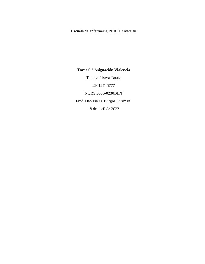 Women's Health and the Impact of Gender-Based Violence