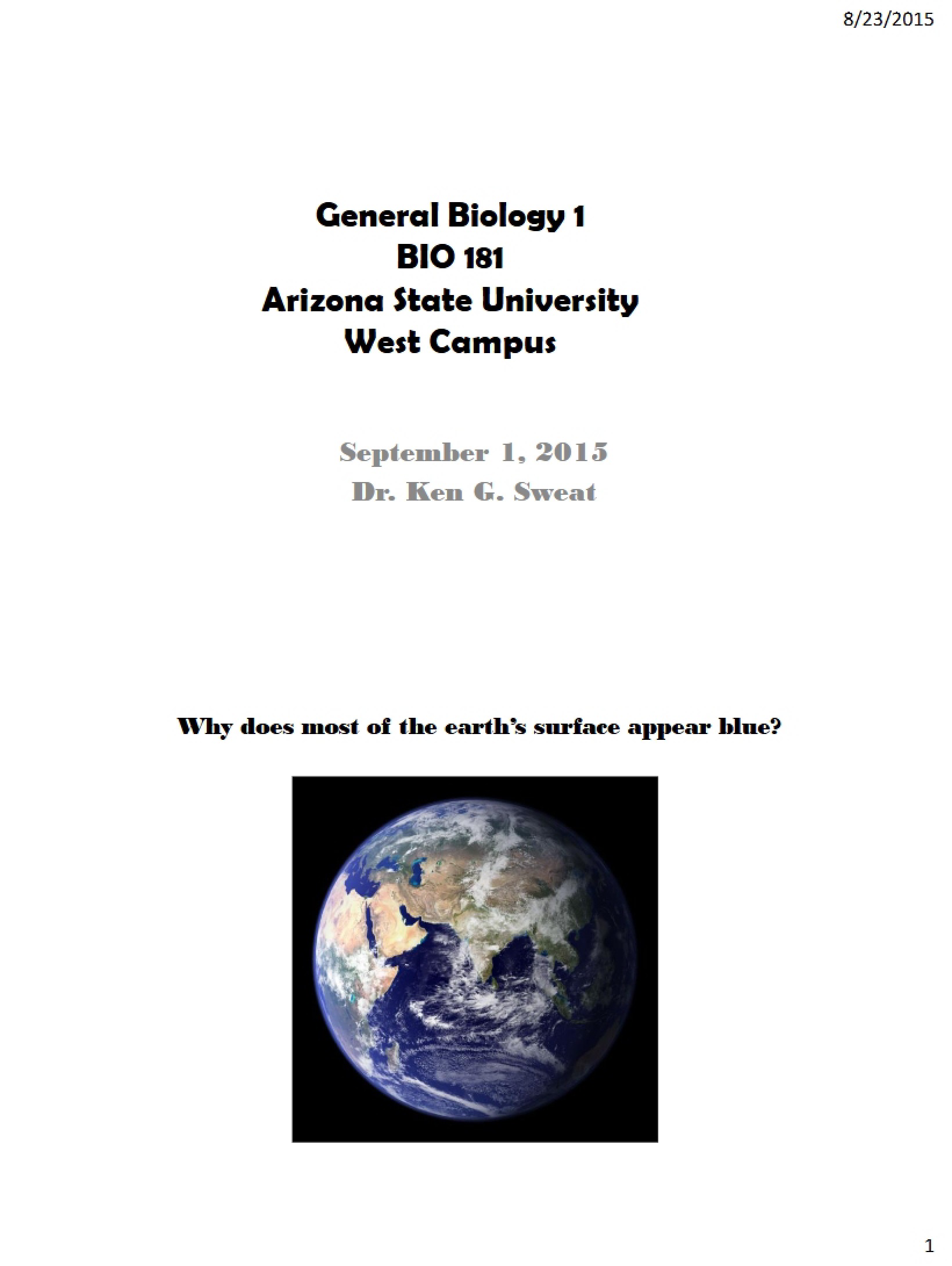 September 1st Part One