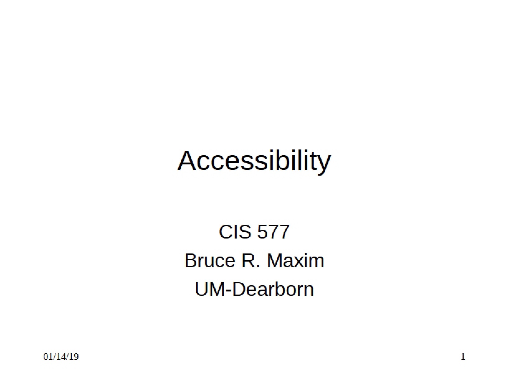Interface Accessibility