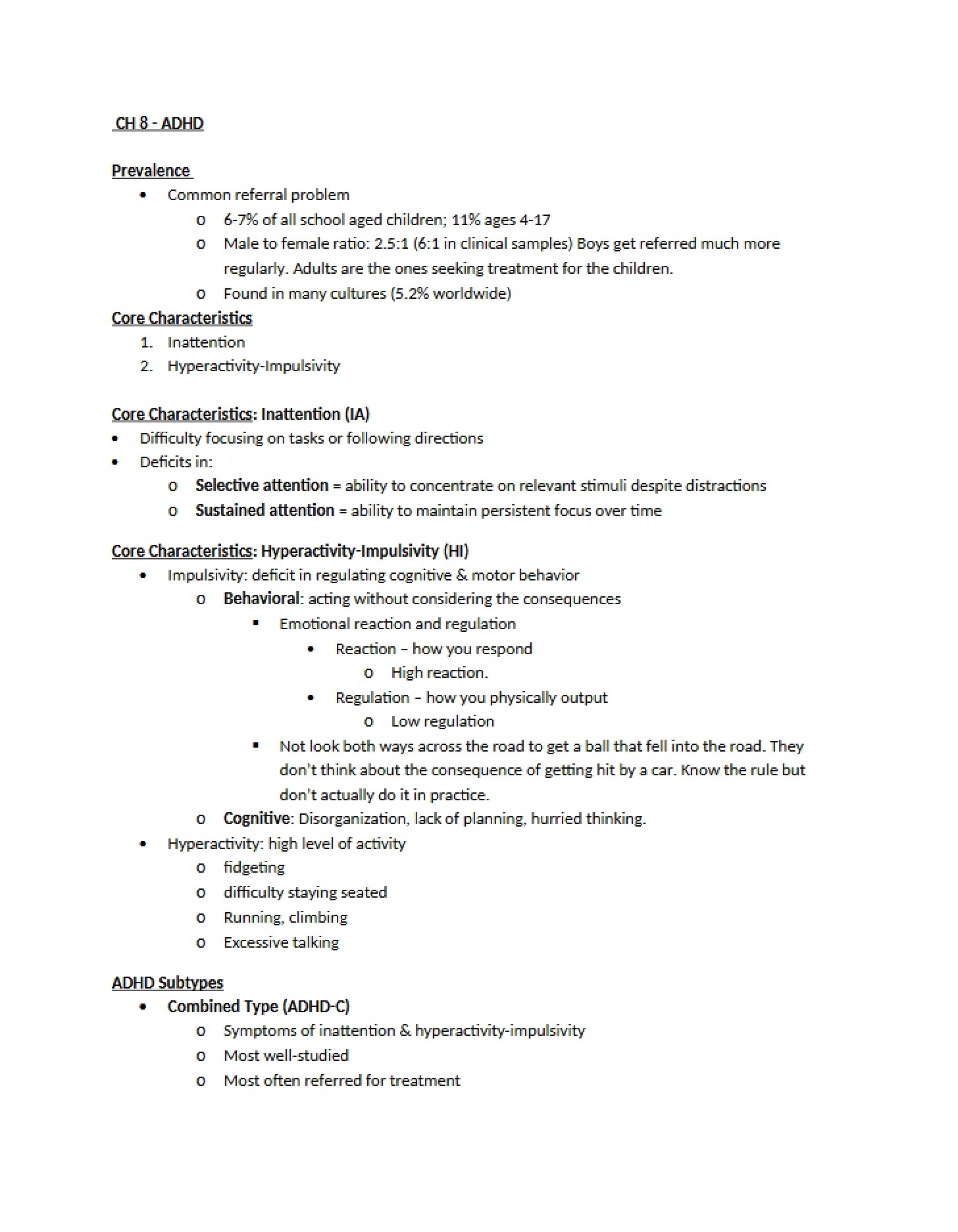 ADHD Chapter Eight