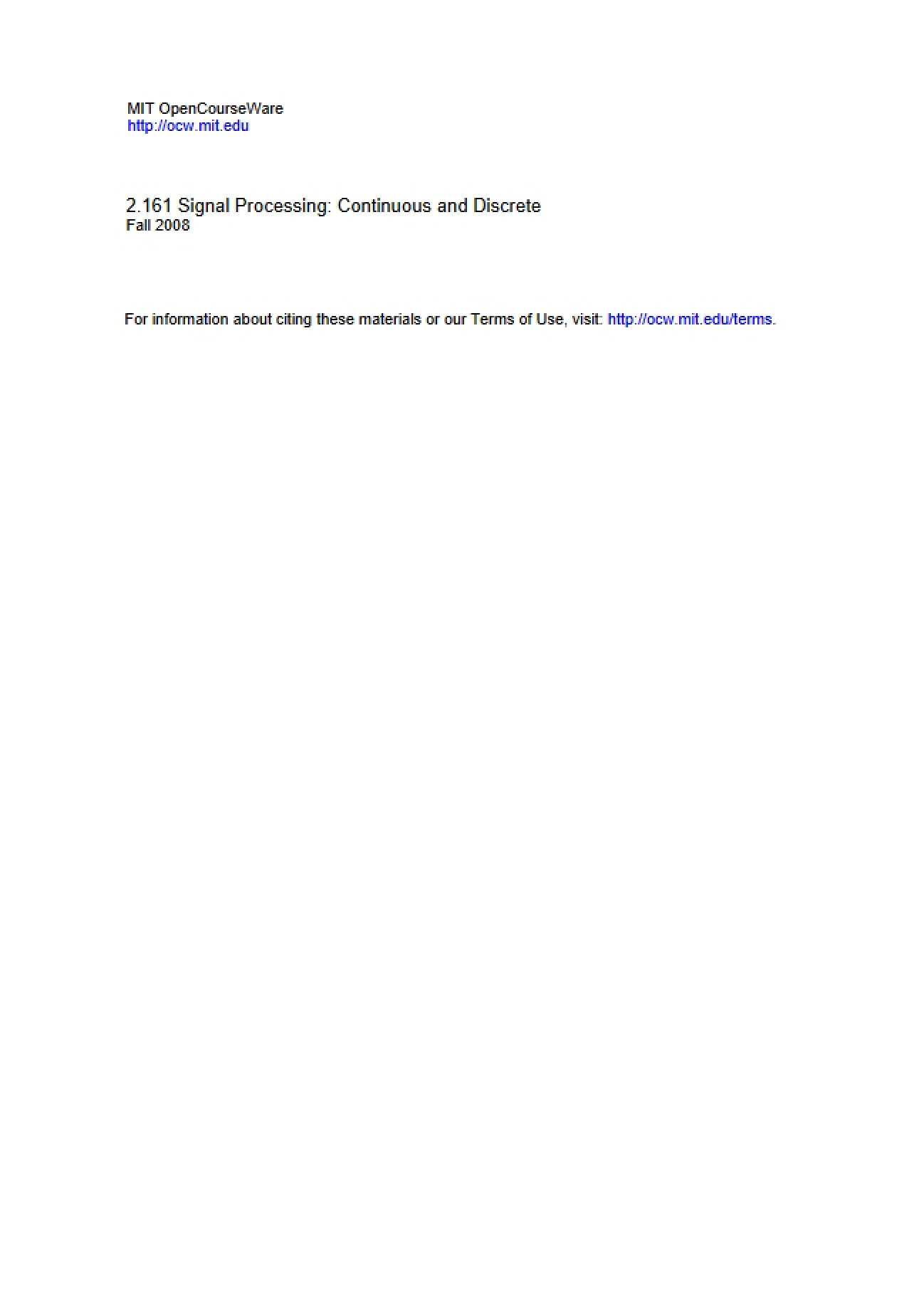 Signal Processing Study Guide 3