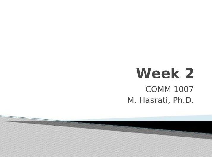 Week 2 - College English