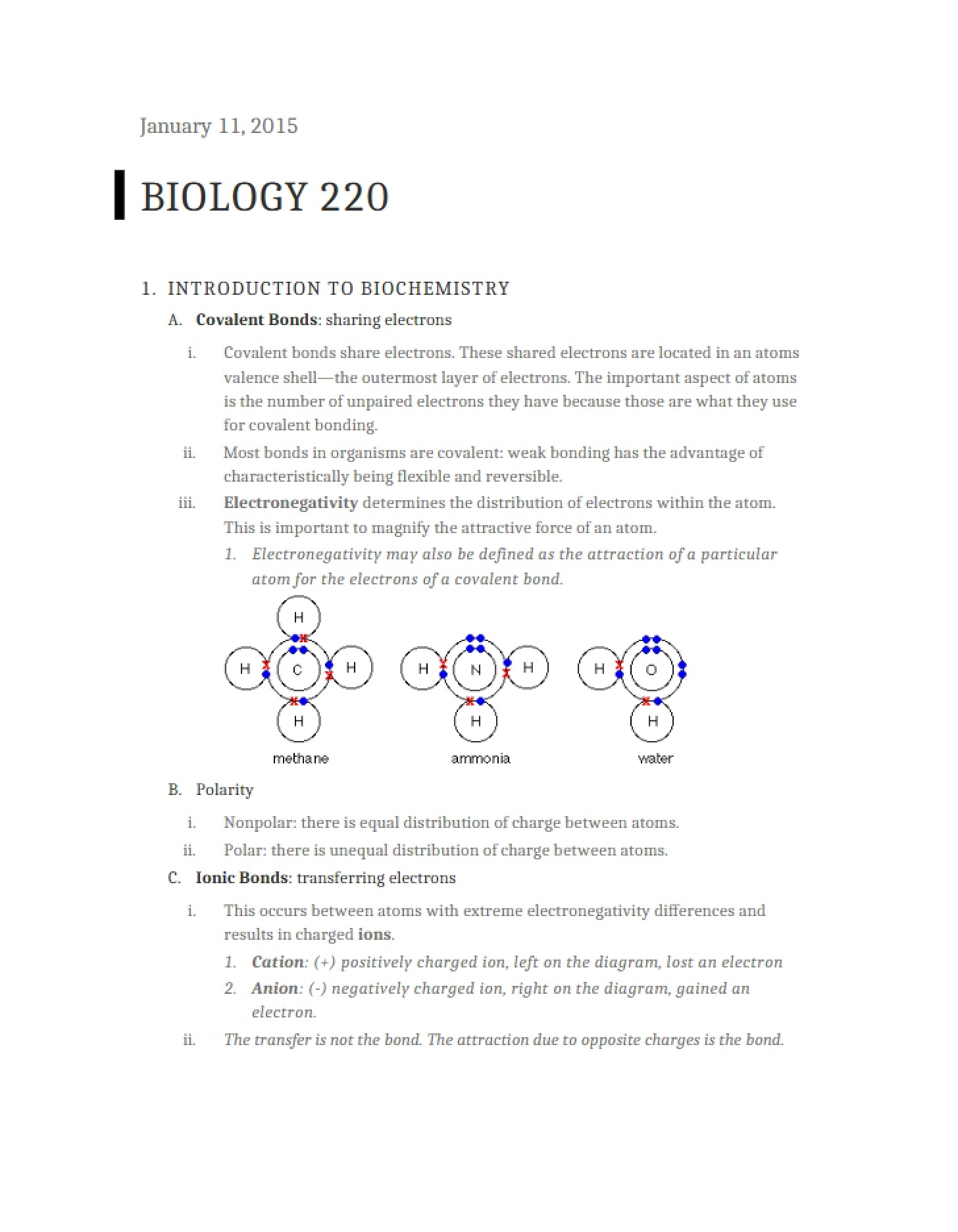 Biochemistry Introduction