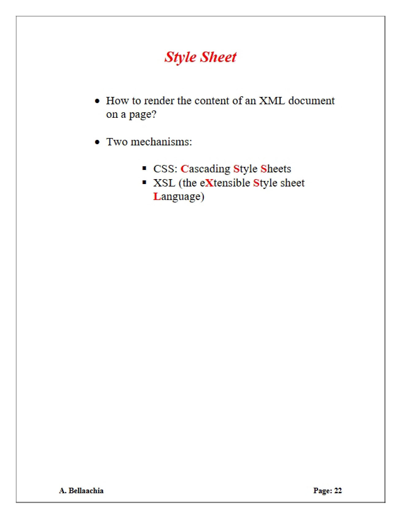 Style Sheet