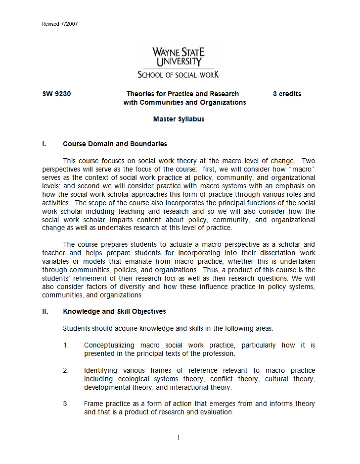 Class Structure and Syllabus