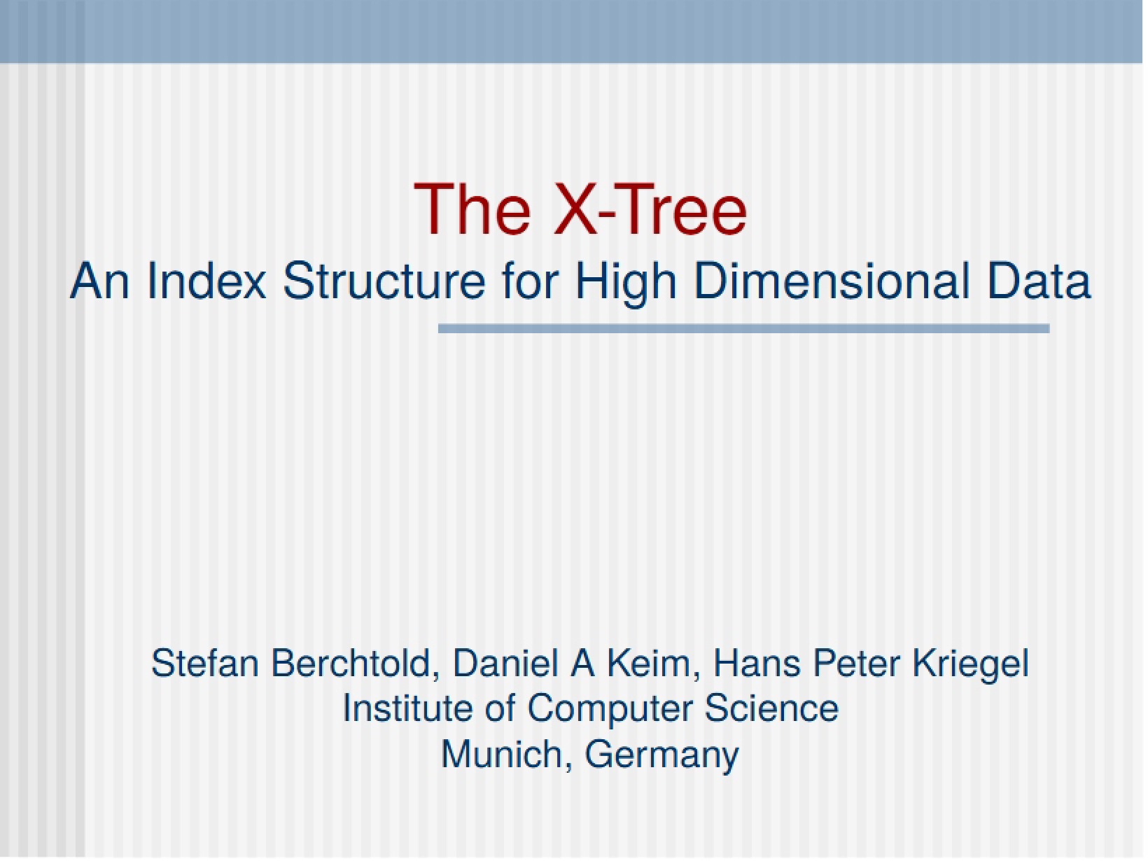 X-Tree Structure