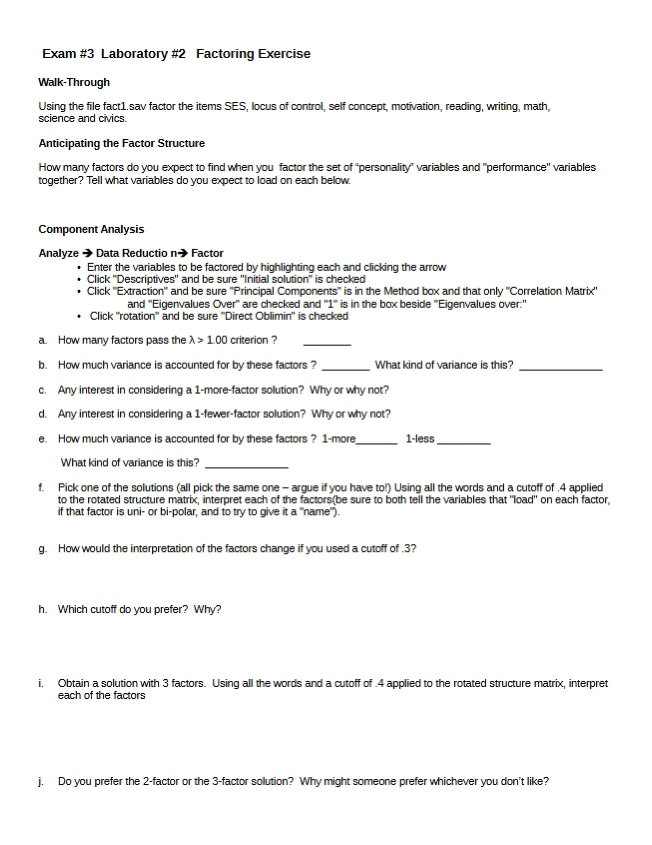 Exercise in Factoring