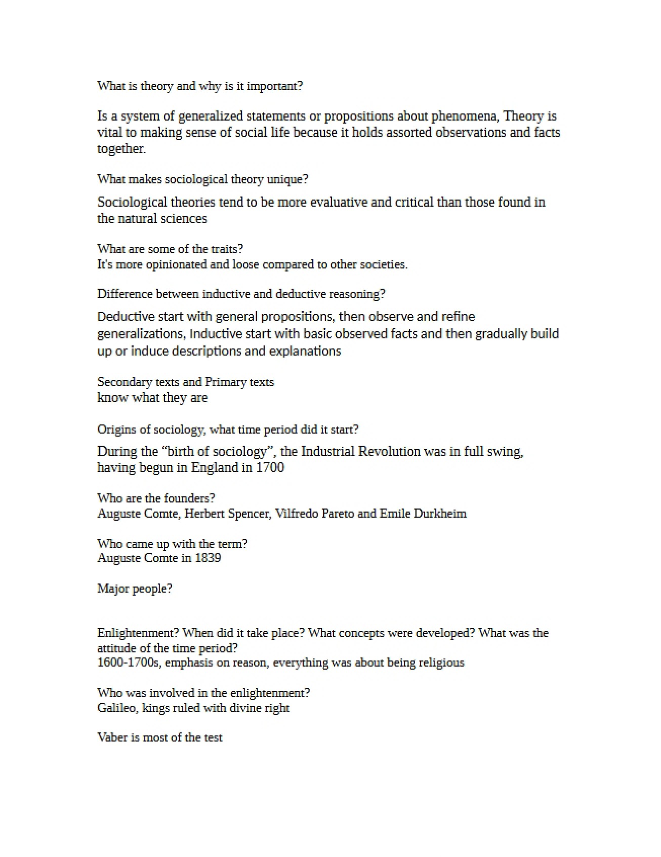 Sociological Theory