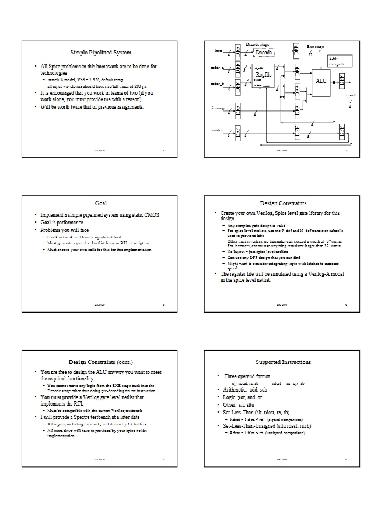 System with Simple Pipelining
