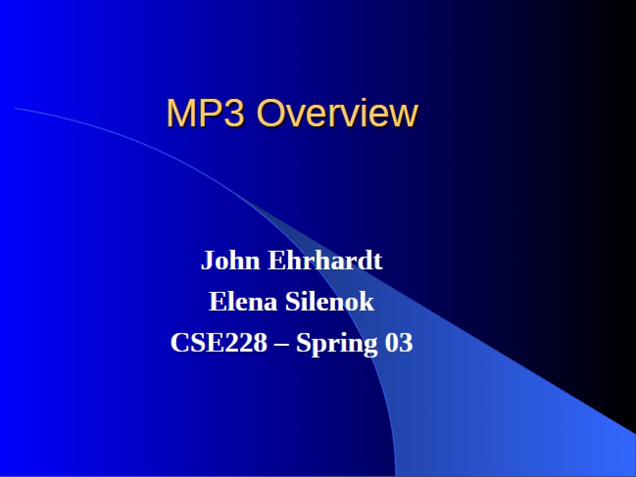 MP3 Audio Format Overview