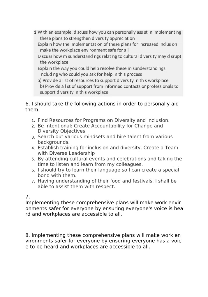 Strengthening Diversity and Inclusion in the Workplace