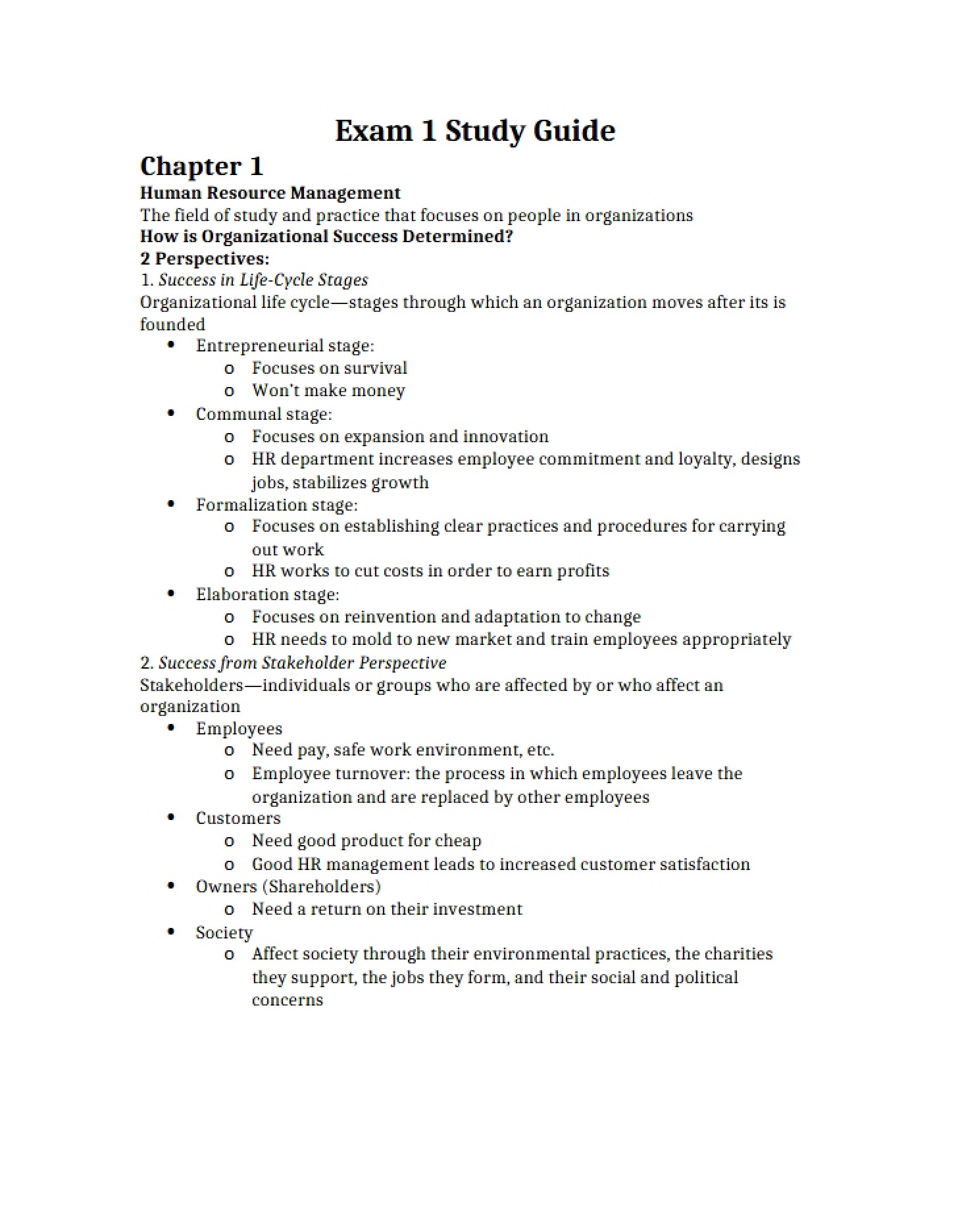 Examination 1