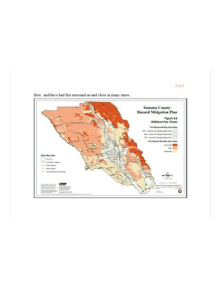 Wildland Fire Threat - Sonoma County Hazard Mitigation Plan