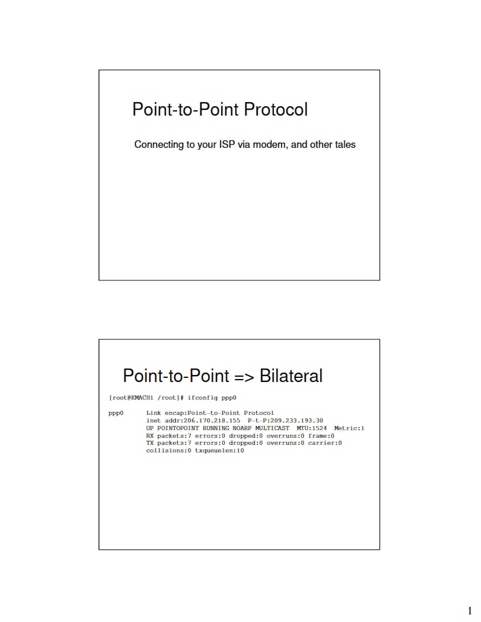 Protocol Point-to-Point