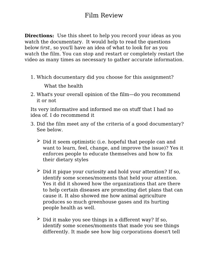 What The Health - Film Review
